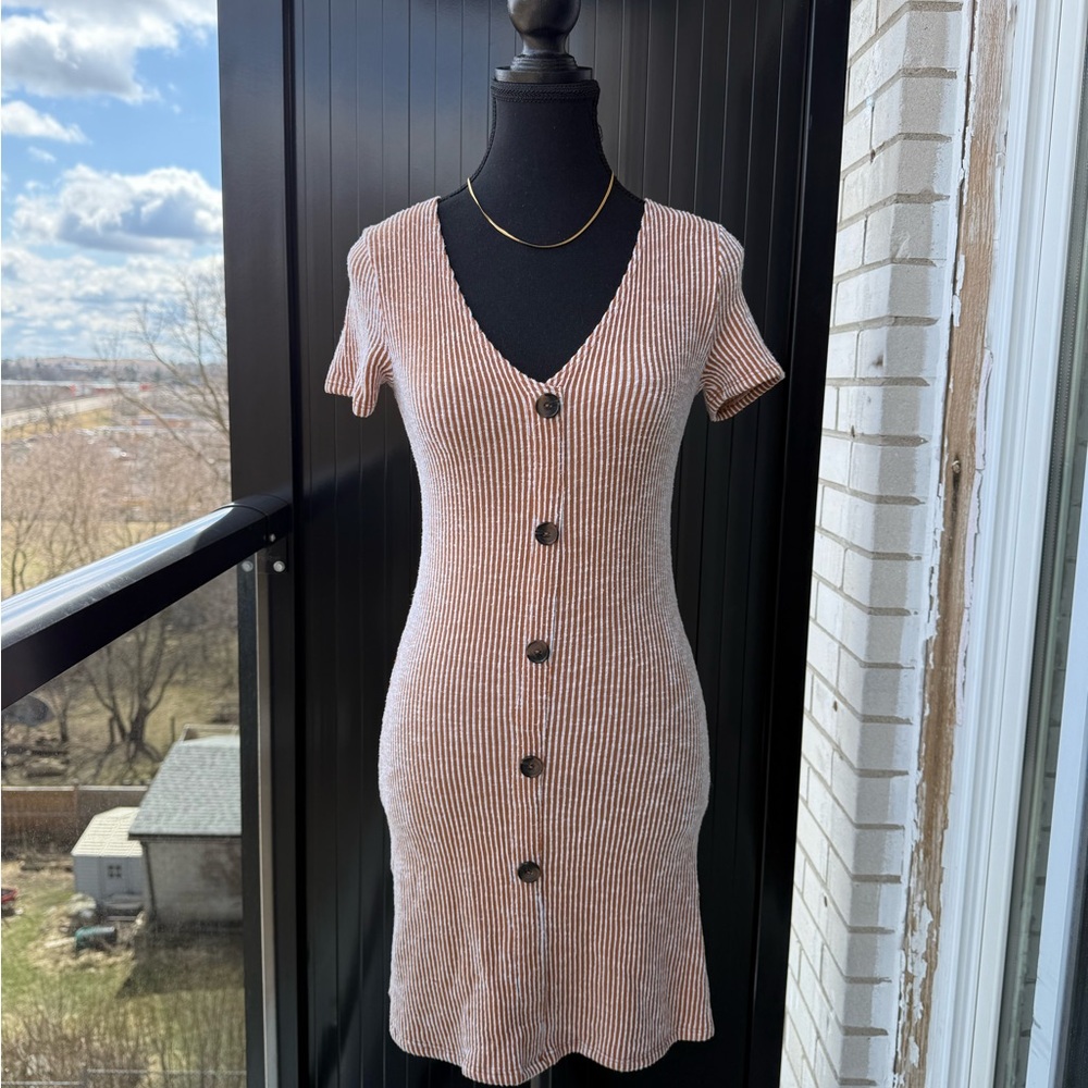 Striped Button-Down Dress